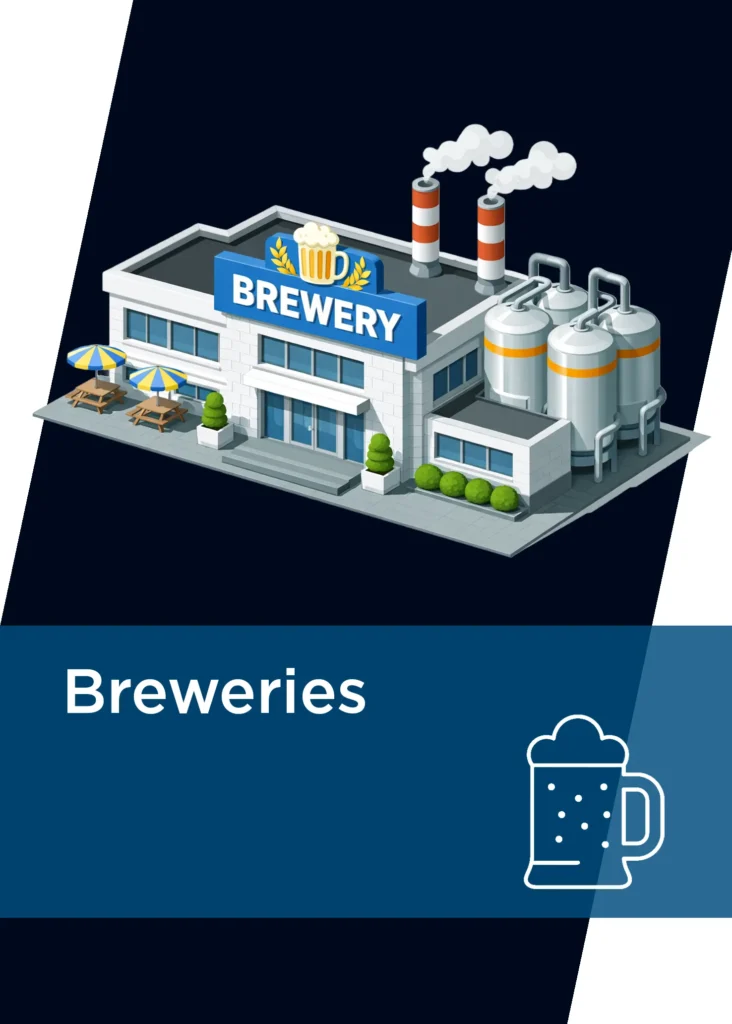 Breweries industry icon for water filtration services