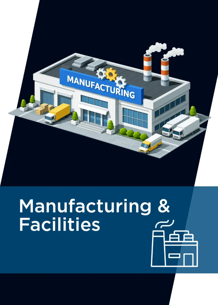 Icon representing Manufacturing